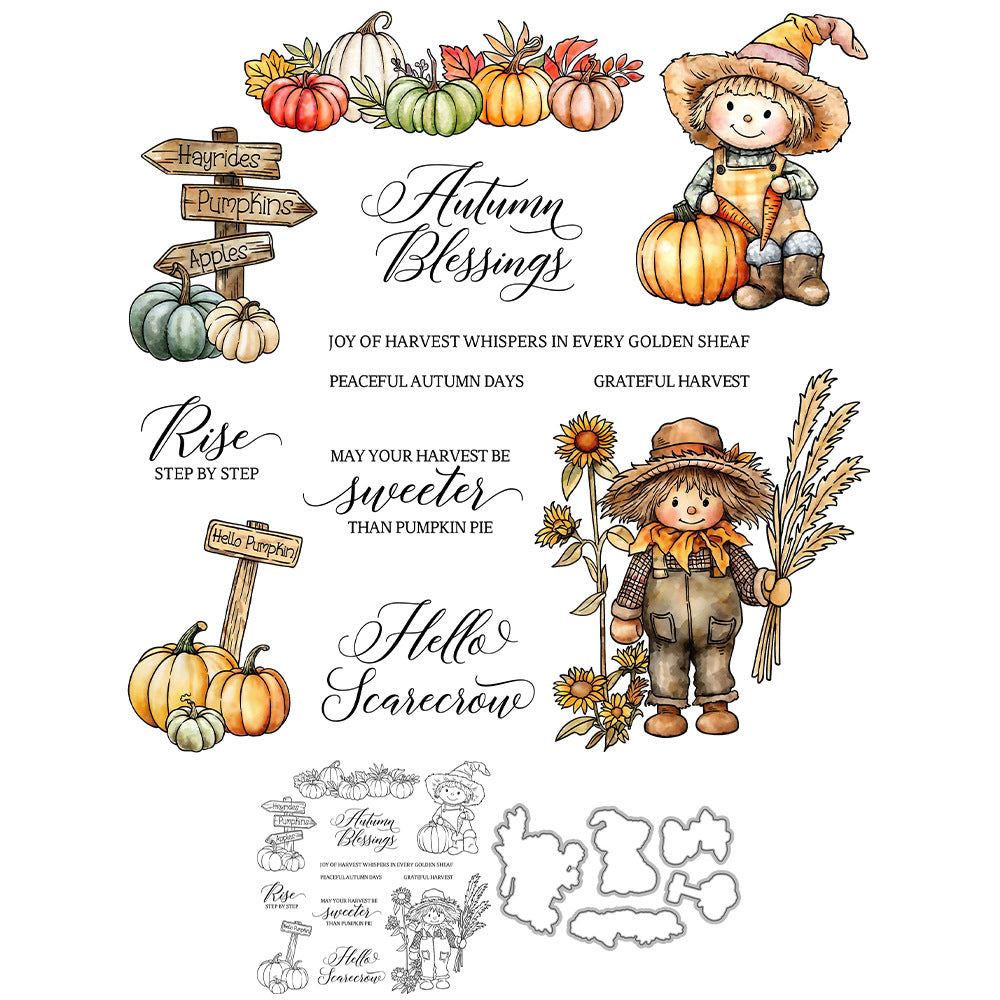 Autumn Harvest Scarecrow Dies & Stamps Set