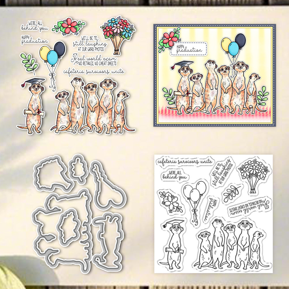 Graduation Suricatta Dies & Stamps Set