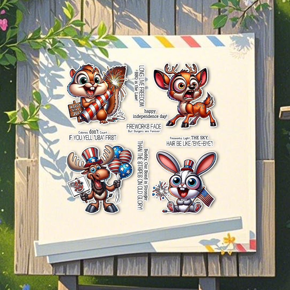 Independence Day Animals Clear Stamps