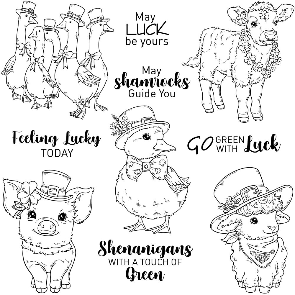 St. Patrick's Day Animals Dies & Stamps Set