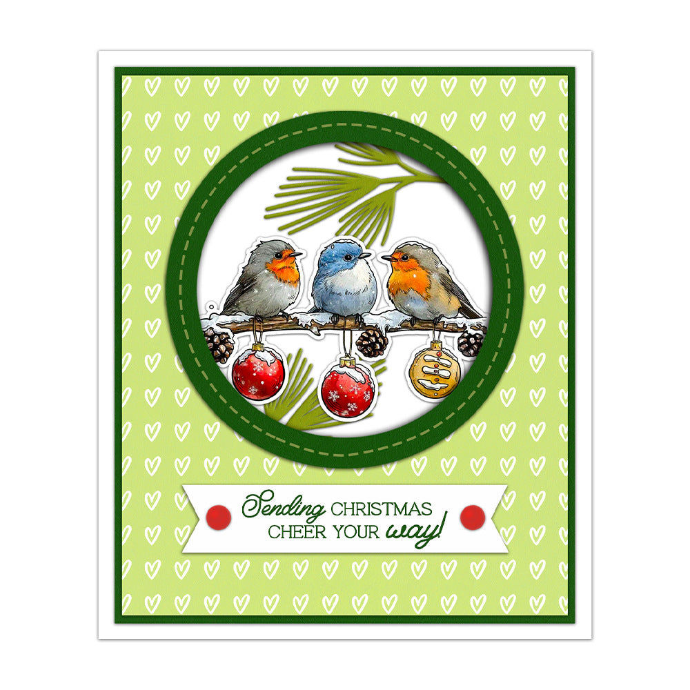 Christmas Bird Dies & Stamps Set