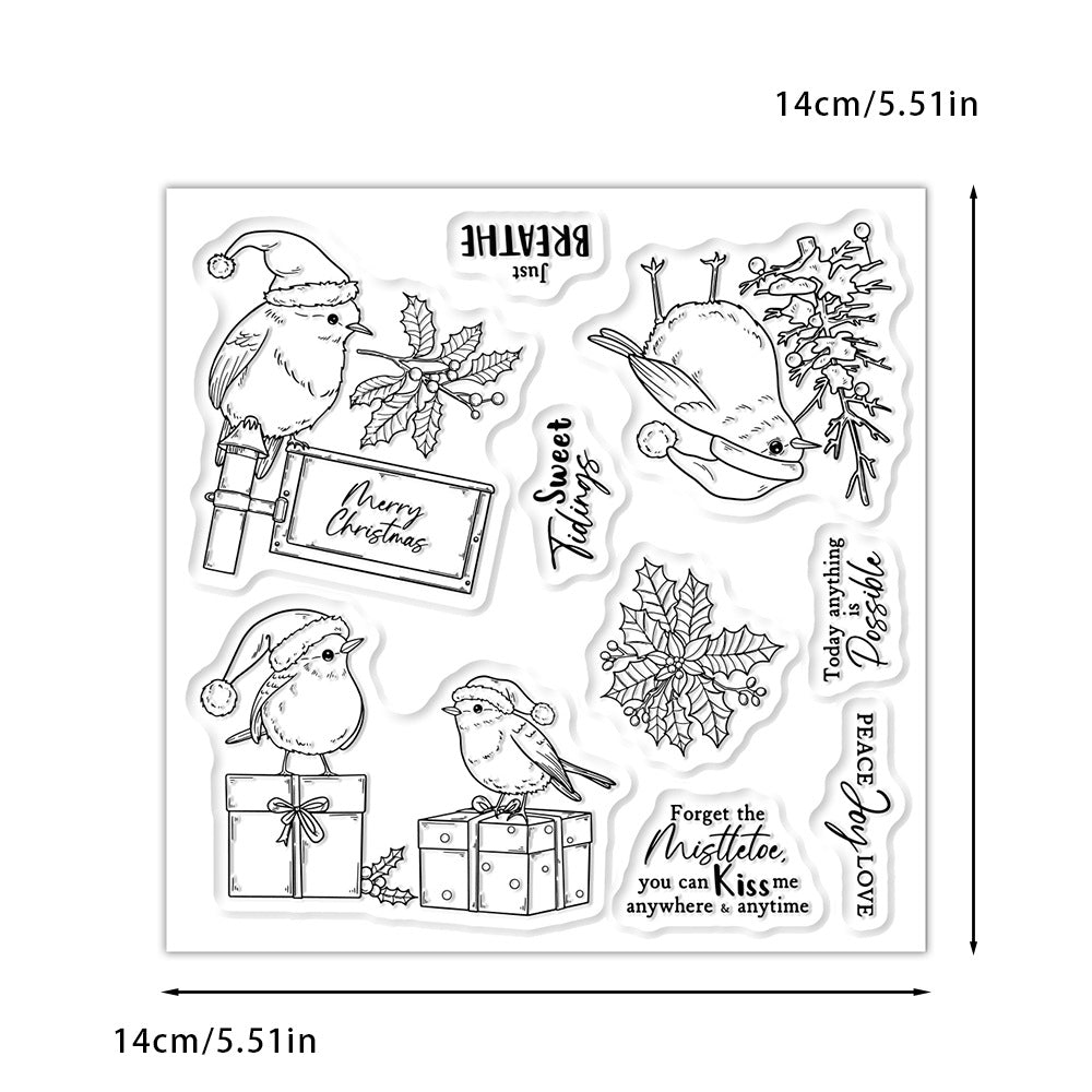 Christmas Birds Clear Stamps