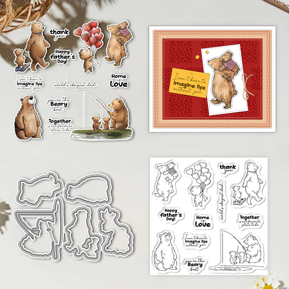 Little Bear and Son Dies & Stamps Set