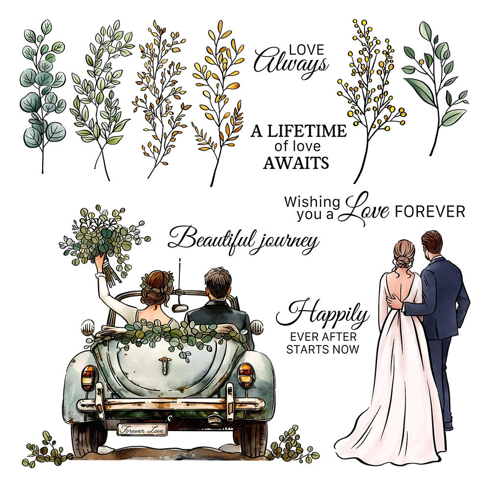 Wedding Theme Dies & Stamps Set