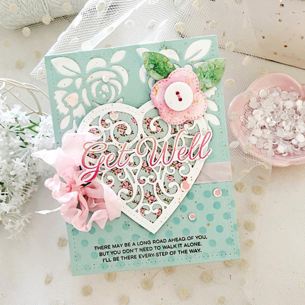 Love Background Metal Cutting Dies