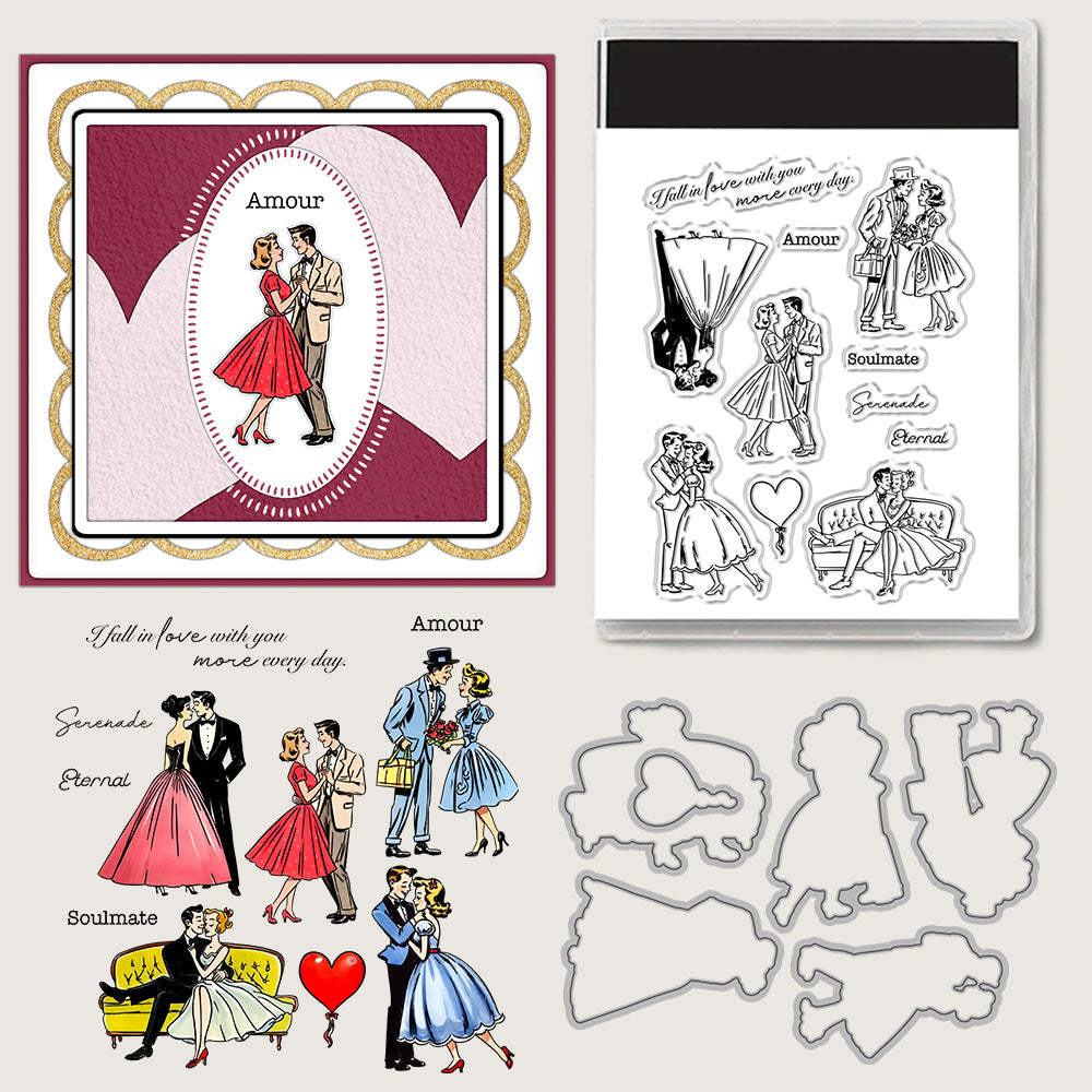 Valentine's Day Theme Dies & Stamps Set