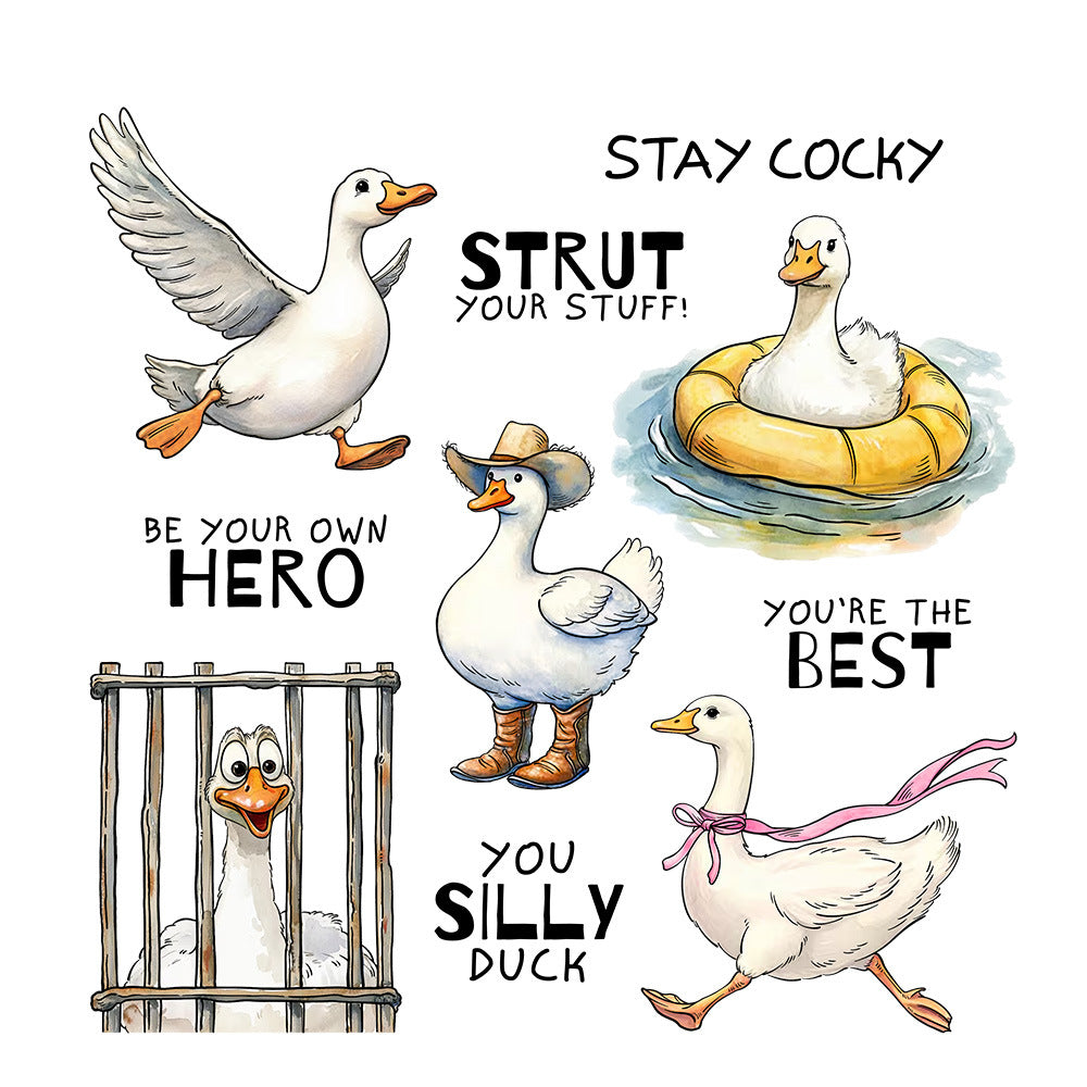 Cute Happy Duck Dies & Stamps Set