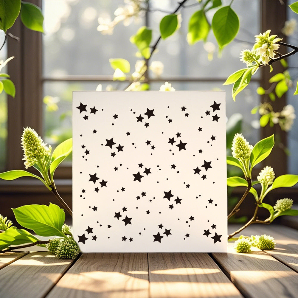 Stars Background DIY Painting Hollow Stencil