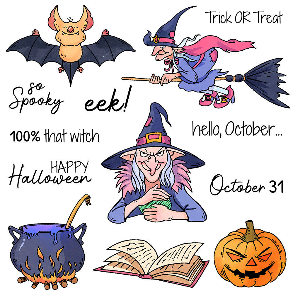 Halloween Witch Dies & Stamps Set