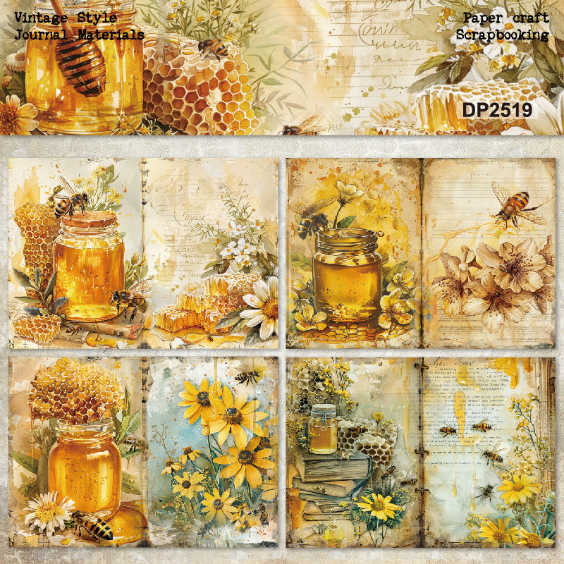A5 Honey Beehive Journal Scrapbook Paper