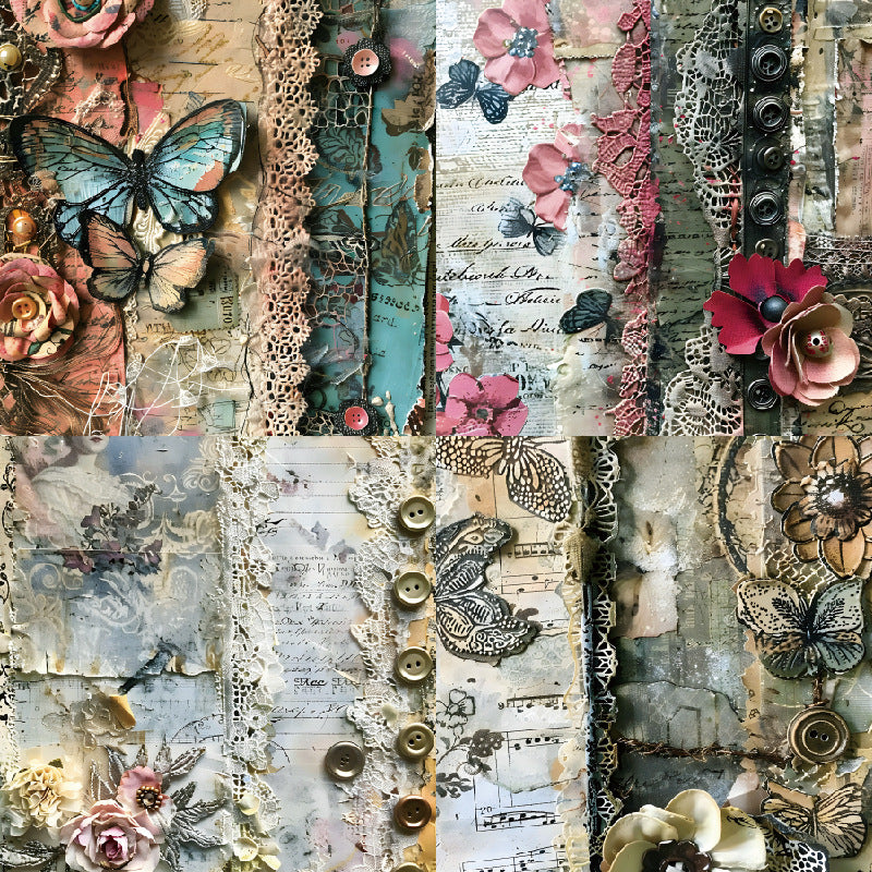 24PCS 6" Collage Scrapbook Paper & Cardstock