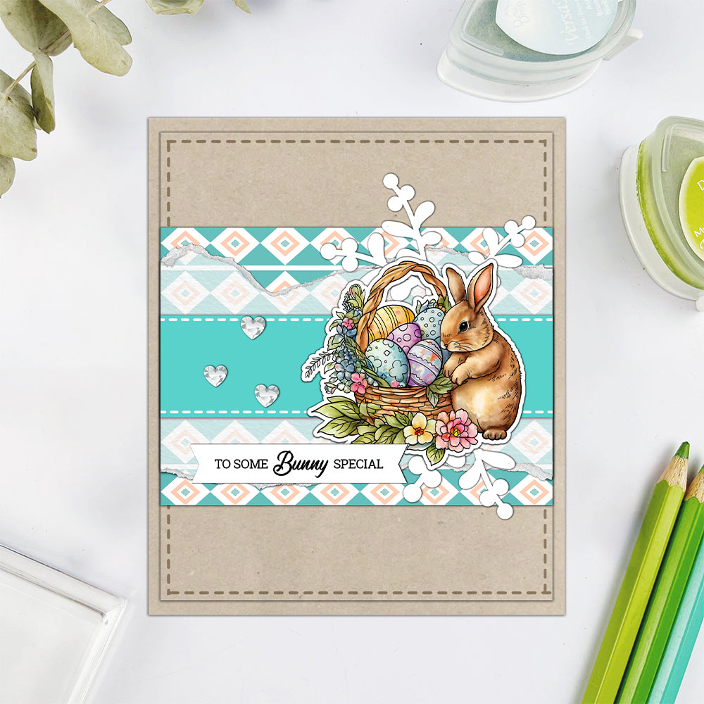 Easter Bunny Eggs Dies & Stamps Set