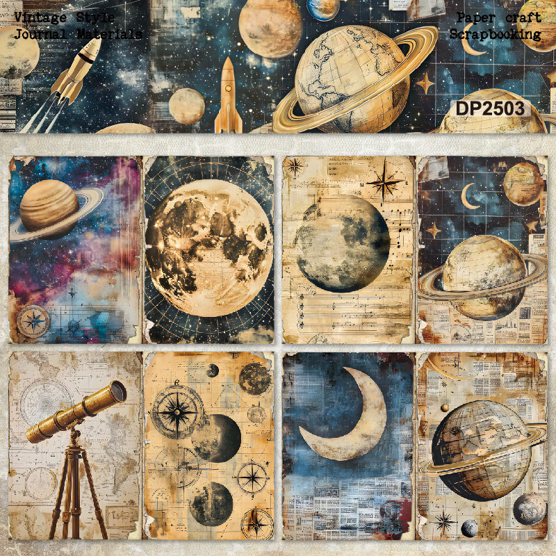 A5 Astronomy DIY Journal Scrapbook Paper