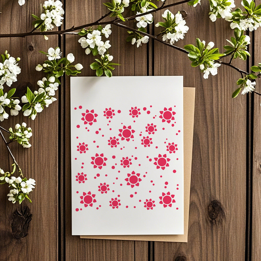 Sunflower Background DIY Painting Hollow Stencil