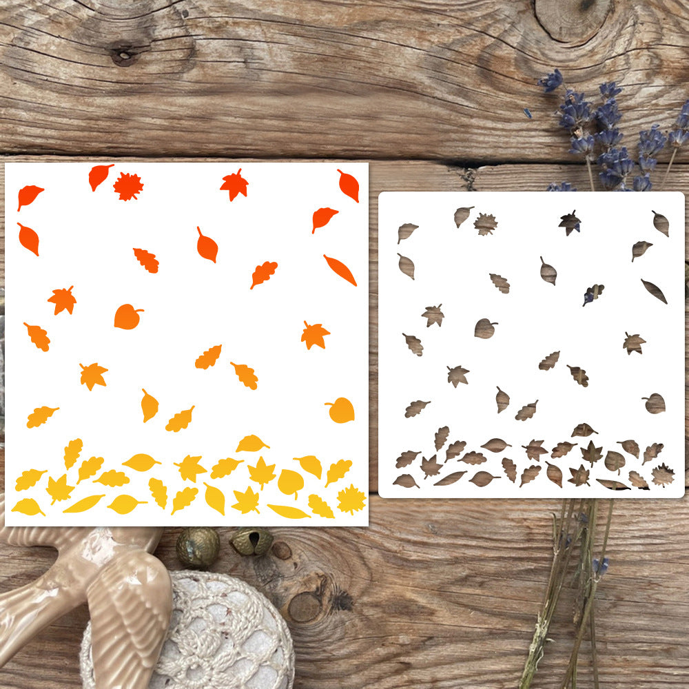 Leaves Background DIY Painting Hollow Stencil