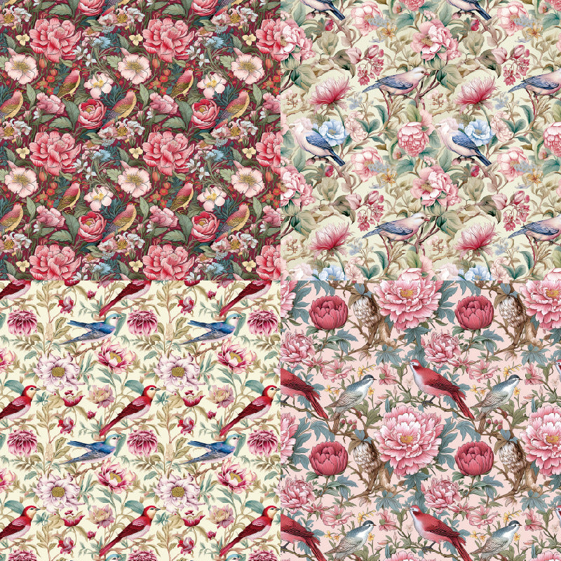 24PCS 6" Flower Clusters Scrapbook Paper & Cardstock