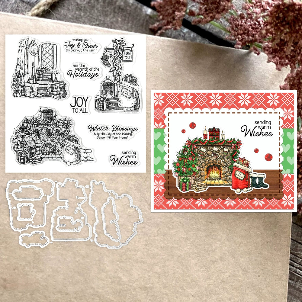 Christmas Home Decoration Dies & Stamps Set