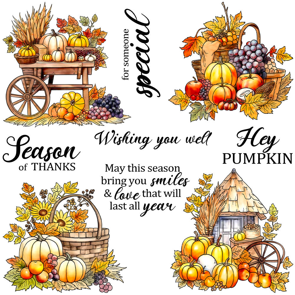Thanksgiving Maple Pumpkin Dies & Stamps Set