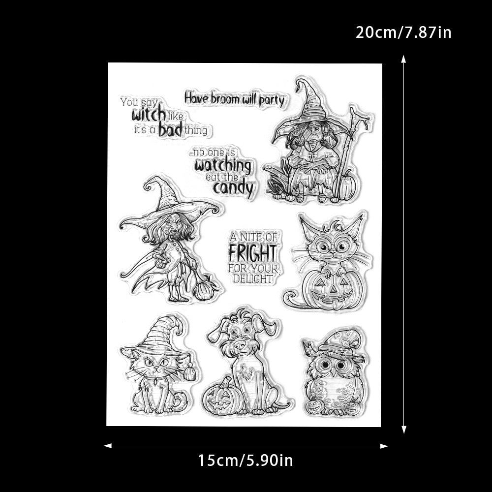 Halloween Elements Dies & Stamps Set