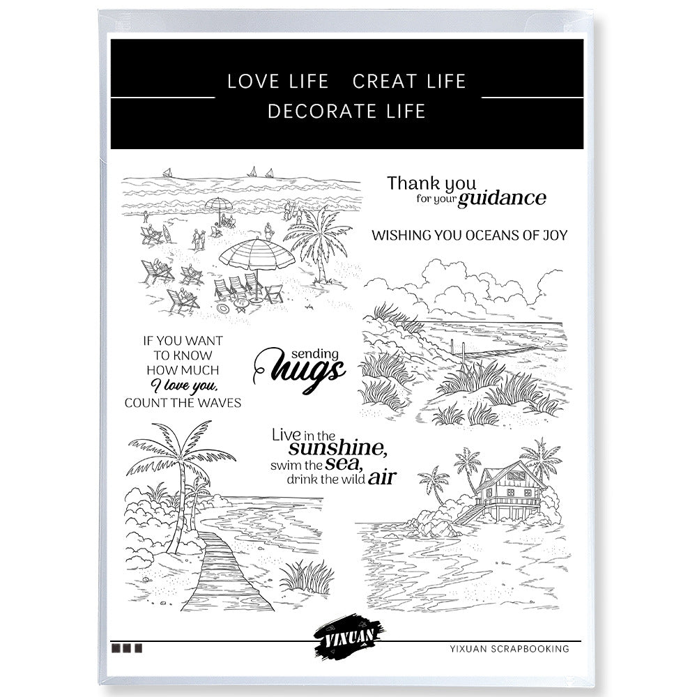 Summer Beach Clear Stamps