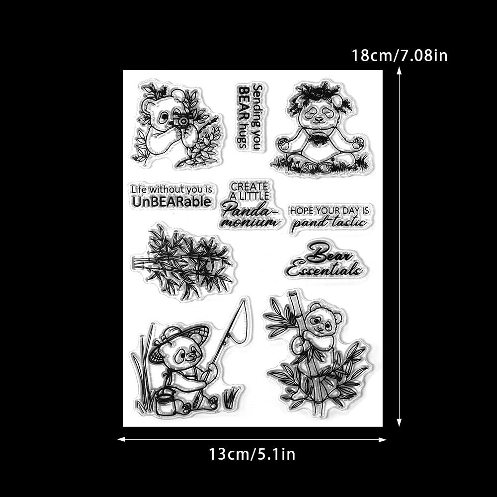 Cute Giant Panda Dies & Stamps Set