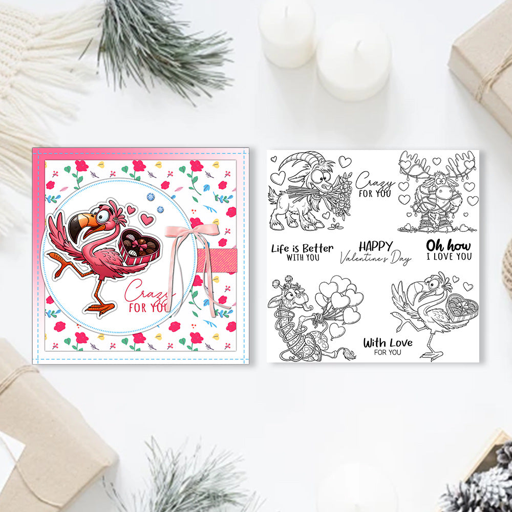 Valentine Animals Dies & Stamps Set