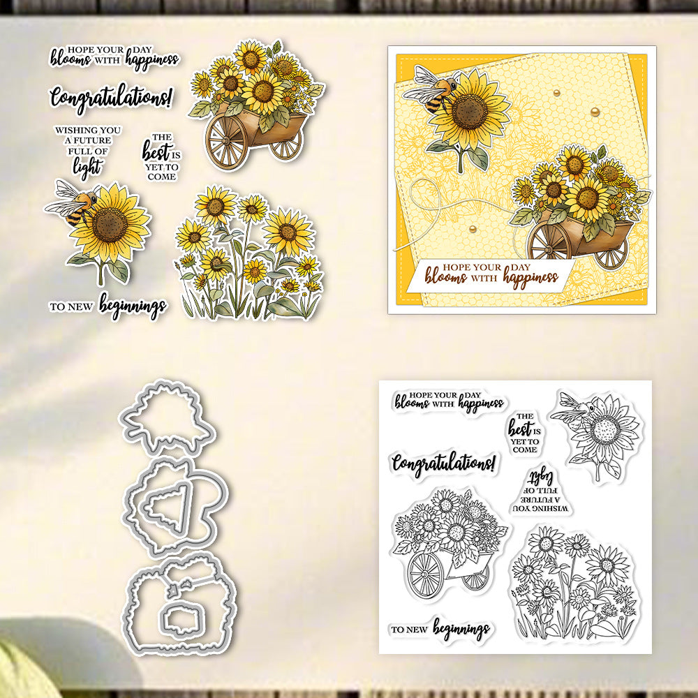 Sunflower Dies & Stamps Set