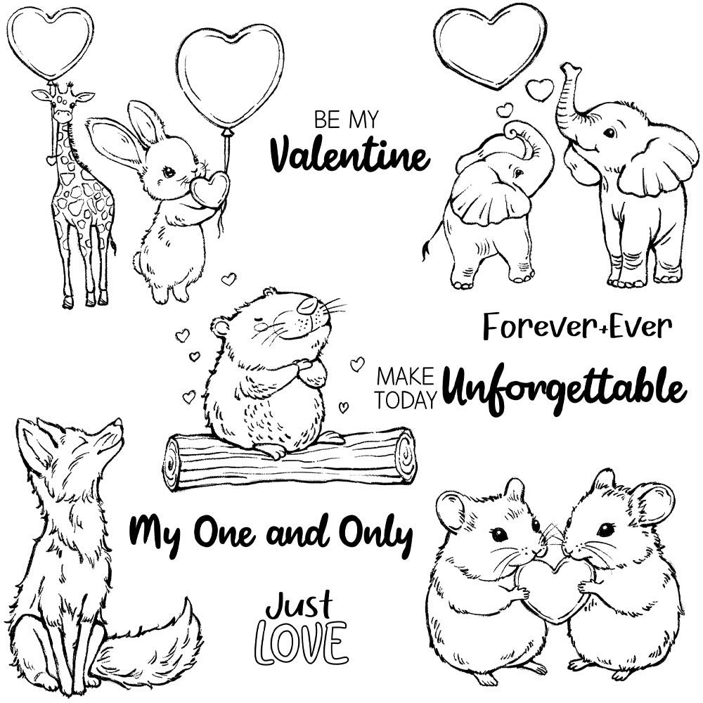 Valentine's Day Theme Dies & Stamps Set