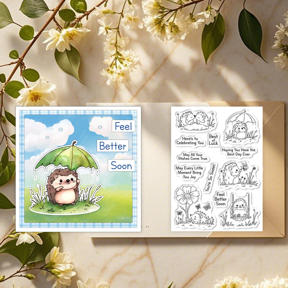 Cute Hedgehog Dies & Stamps Set