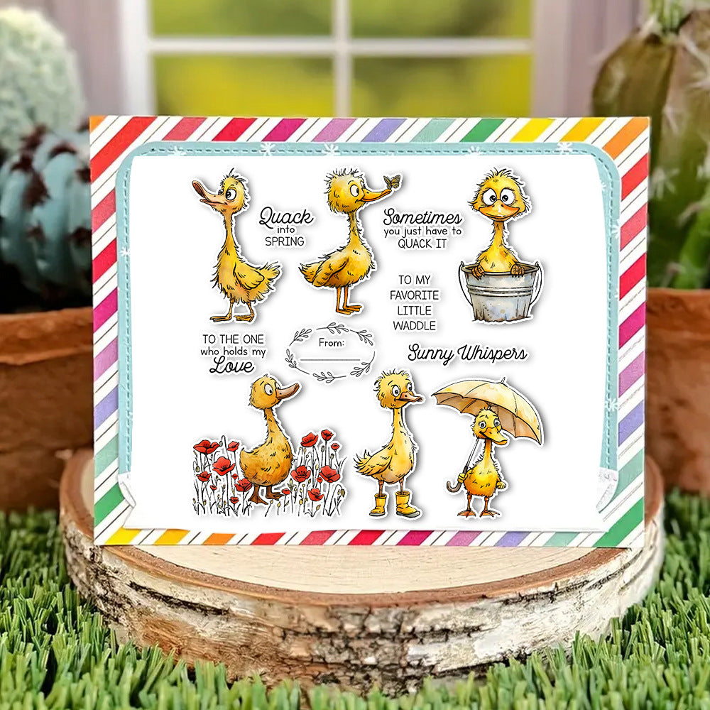 Easter Animals Ducklings Dies & Stamps Set