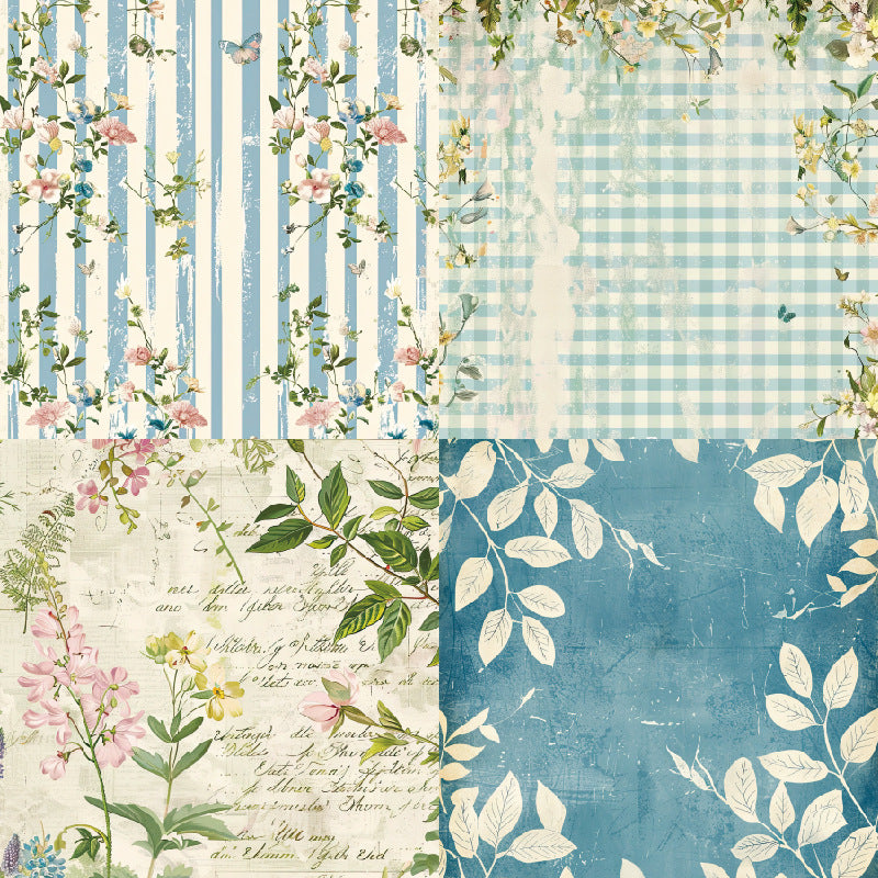 24PCS 6" Botany Scrapbook Paper & Cardstock