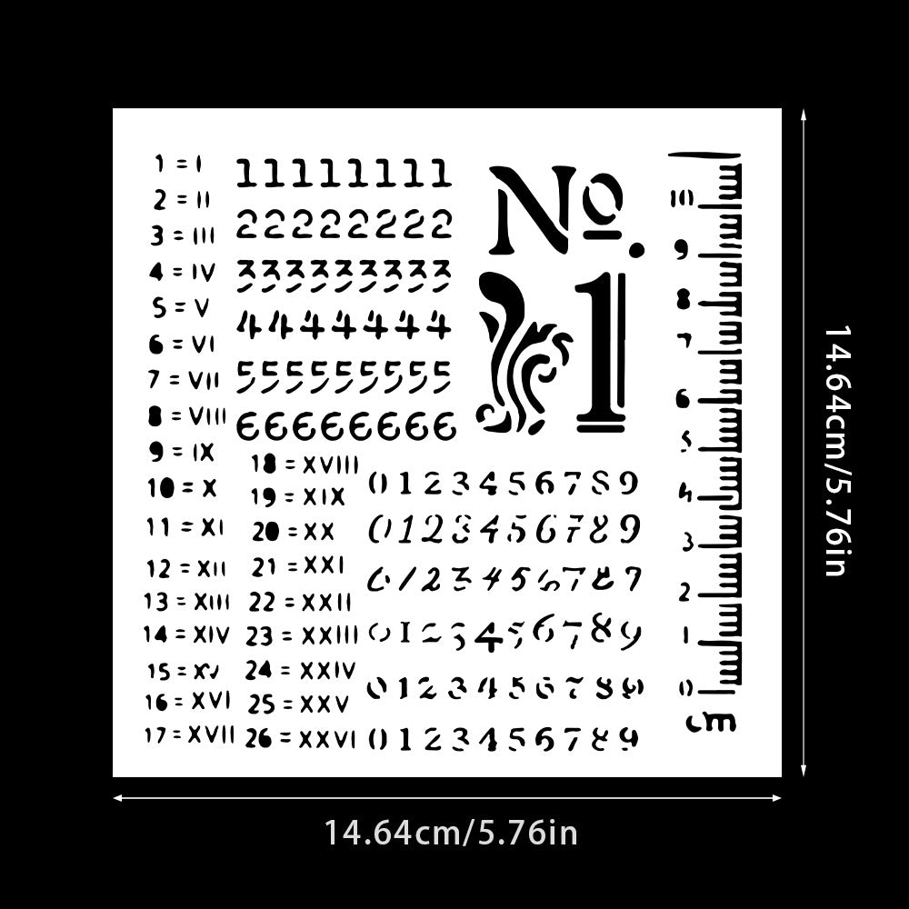 Numbers DIY Painting Hollow Stencil