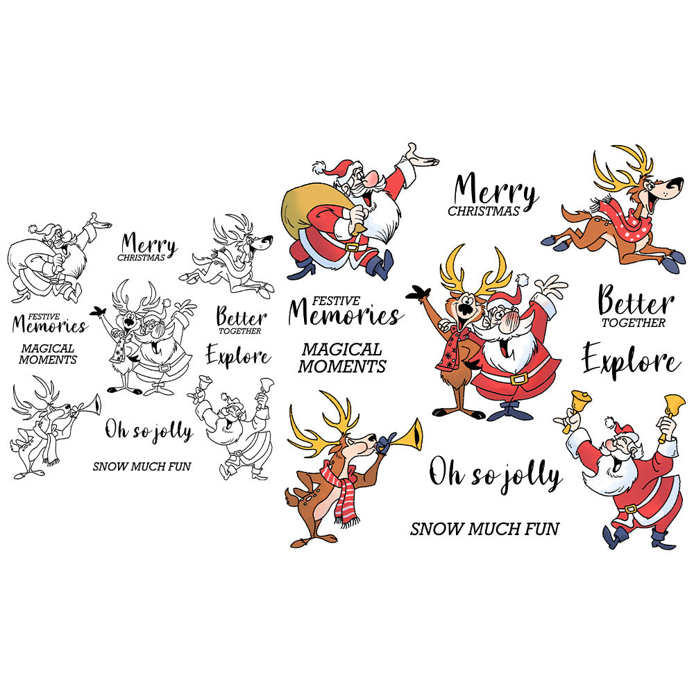 Santa Claus and Reindeer Dies & Stamps Set