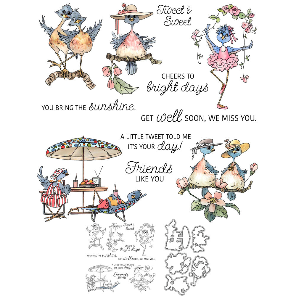 Happy Birds Dies & Stamps Set