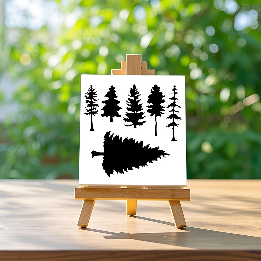 Pine Tree Pattern DIY Painting Hollow Stencil