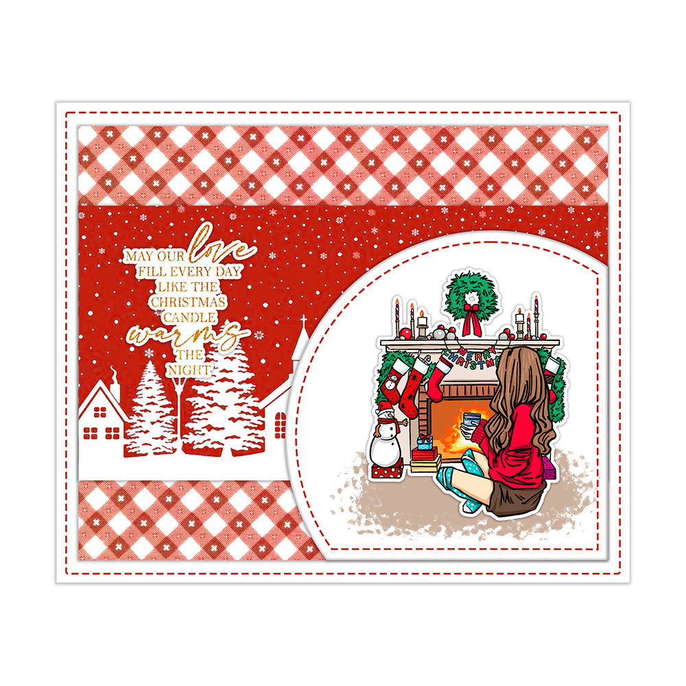 Christmas Girl Dies & Stamps Set