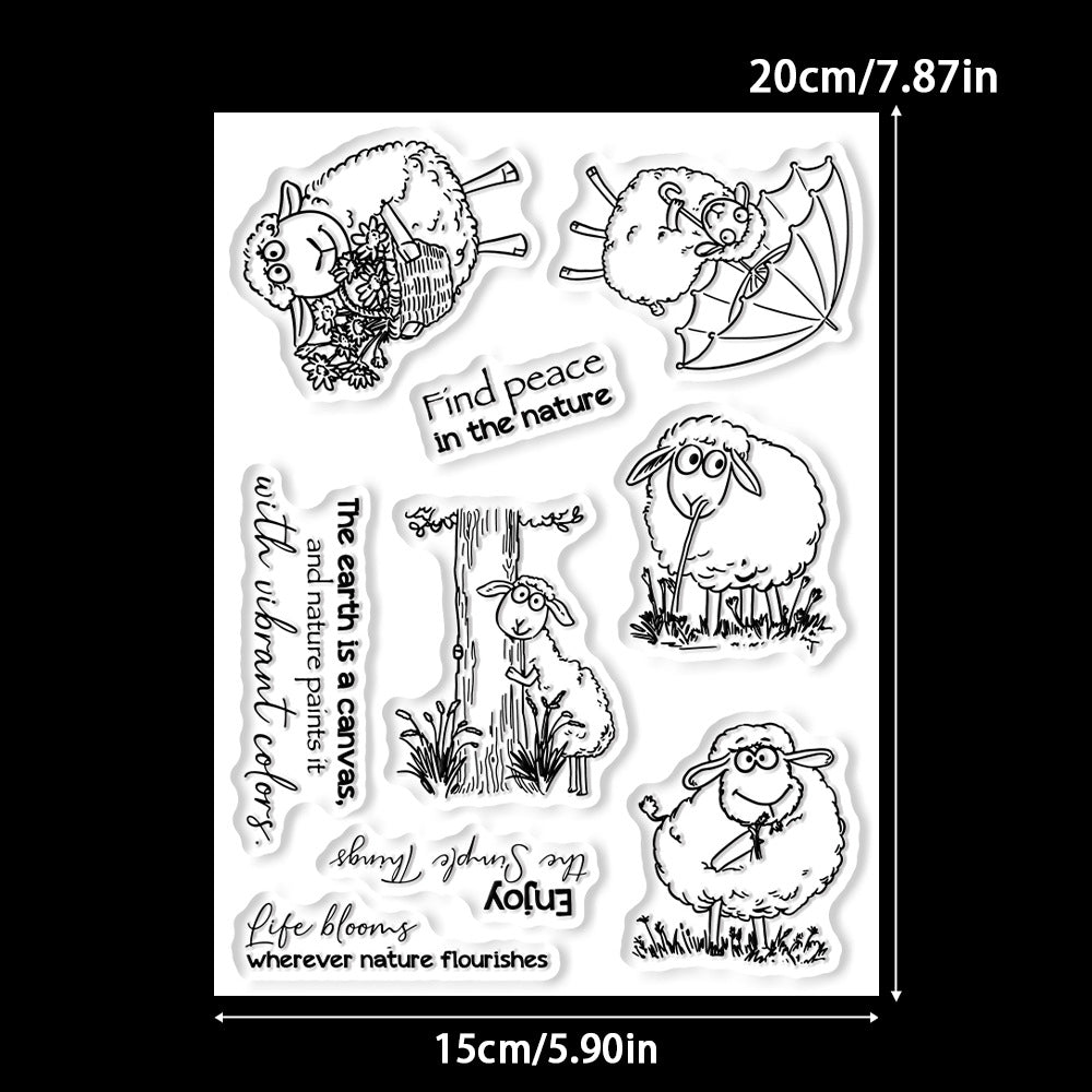 Lamb Eating Grass Dies & Stamps Set