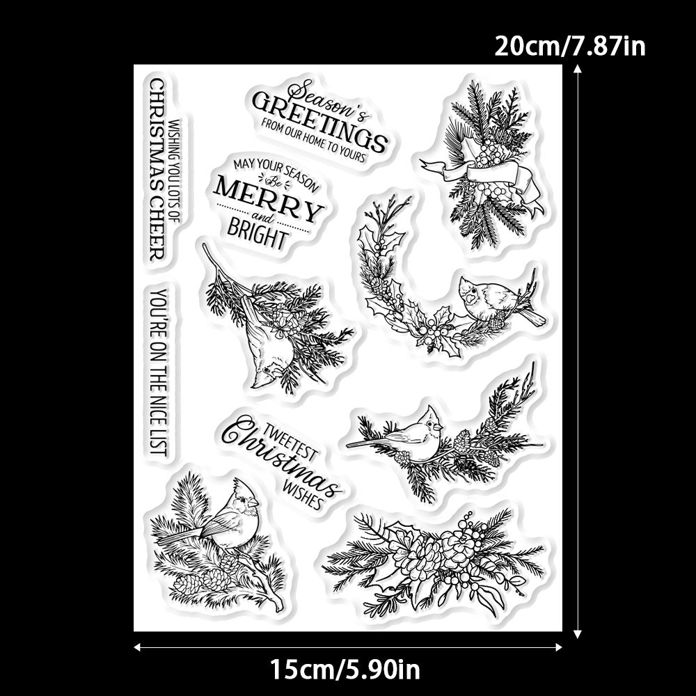 Christmas Birds Clear Stamps