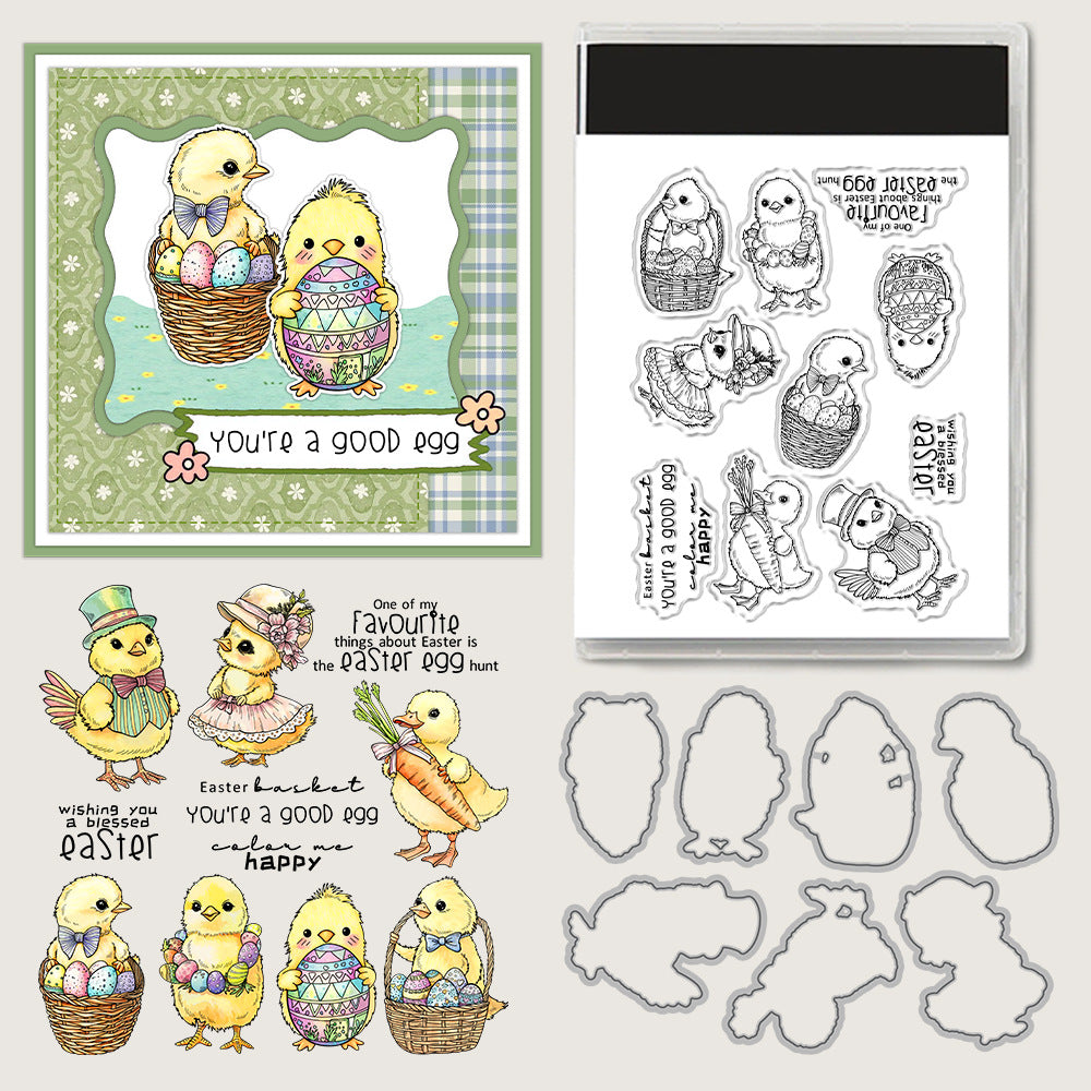 Easter Theme Dies & Stamps Set