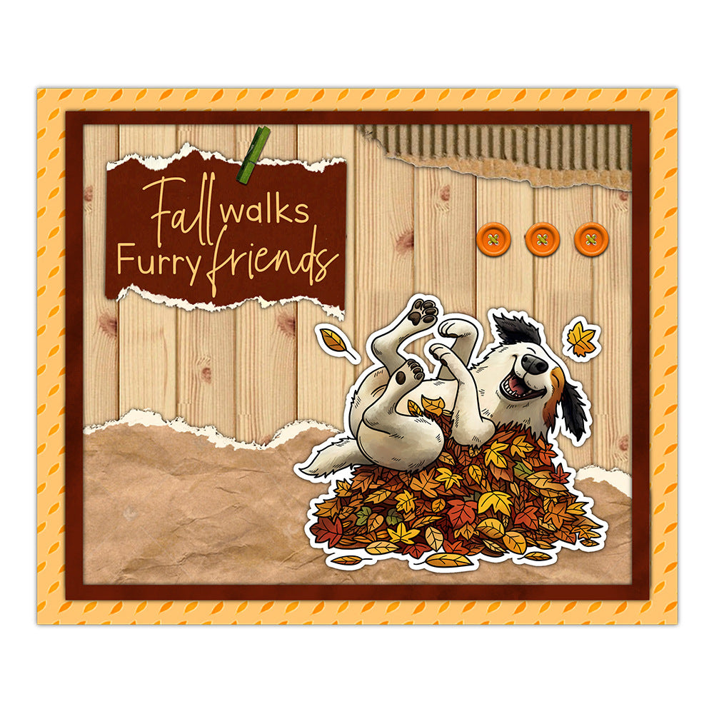 Autumn Puppy Dies & Stamps Set