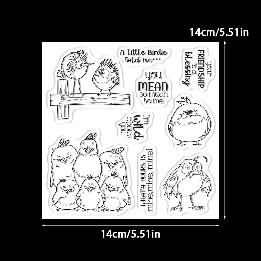 Funny Fat Bird Family Dies & Stamps Set