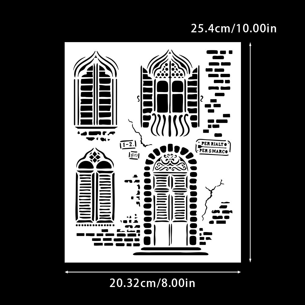 Door and Window Patterns DIY Painting Hollow Stencil