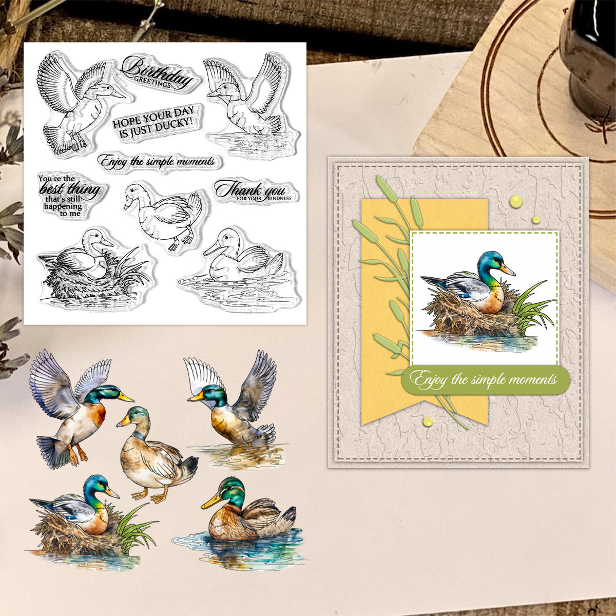 Happy Ducks Dies & Stamps Set
