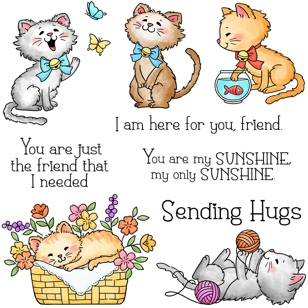 Cute Cats Dies & Stamps Set