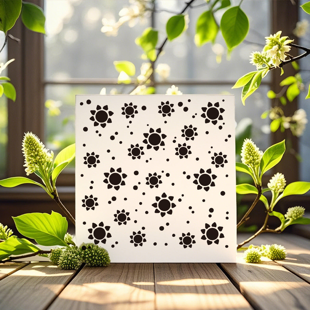 Sunflower Background DIY Painting Hollow Stencil