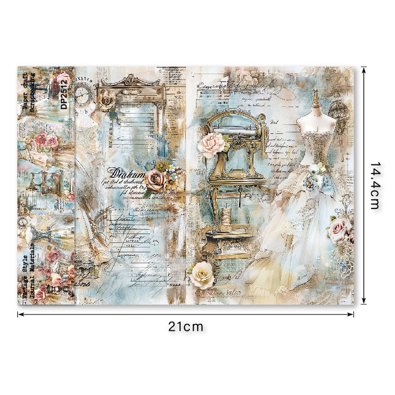 A5 Wedding Dress Journal Scrapbook Paper
