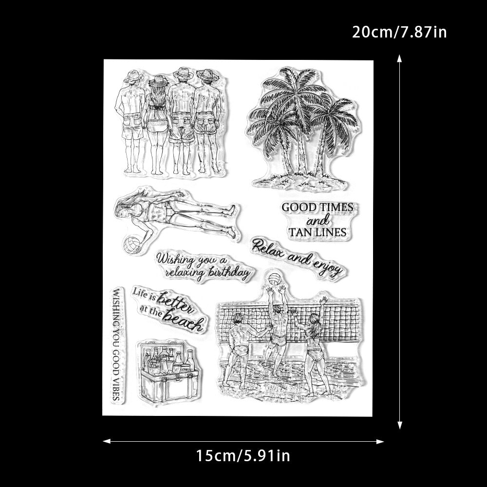 Beach Volleyball Clear Stamps