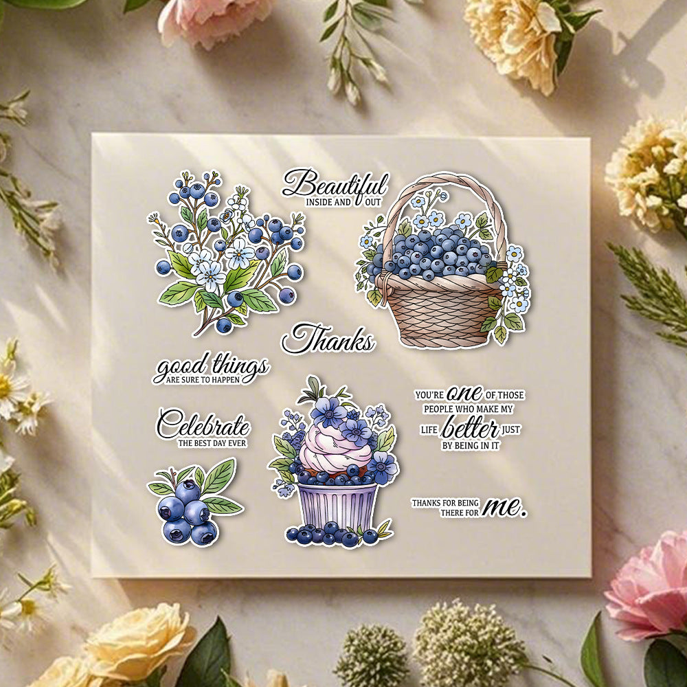 Fruit Blueberry Dies & Stamps Set
