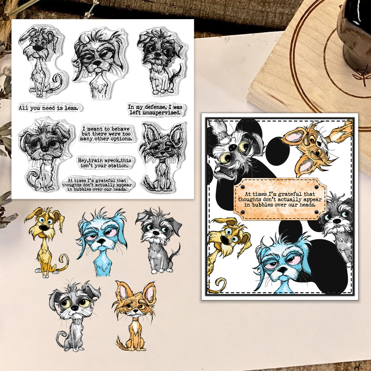 Scribbled Puppy Dies & Stamps Set