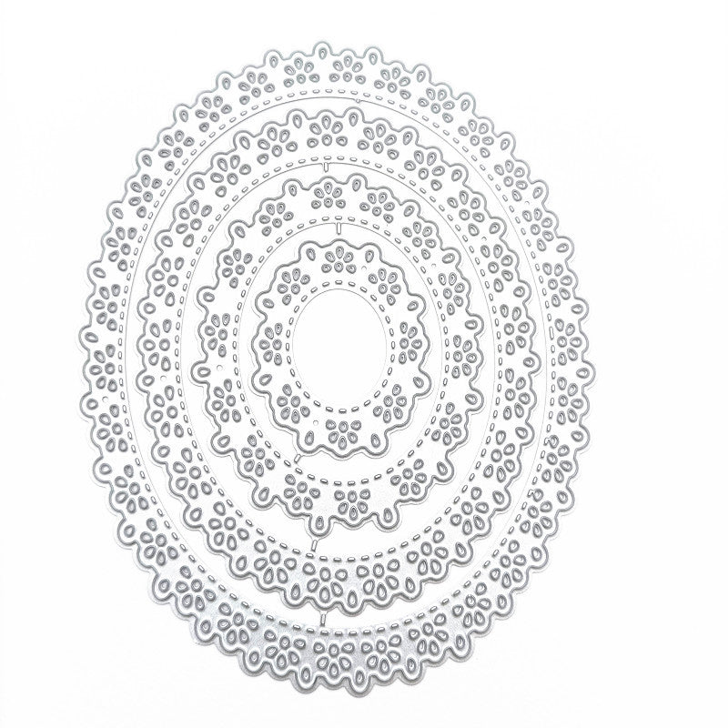 Stackable Oval Lace Frame Cutting Dies